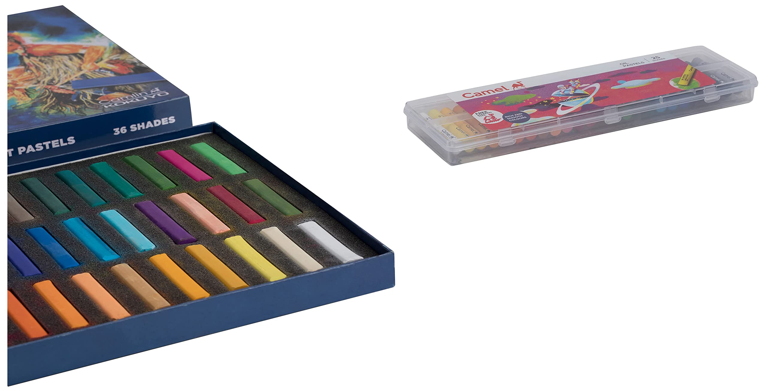 Camel Soft Pastels, 36 Shades (Multicolor) Oil Pastel with